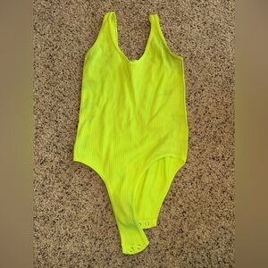 AURA Neon Green Body Suit Shapewear One Size Fits All